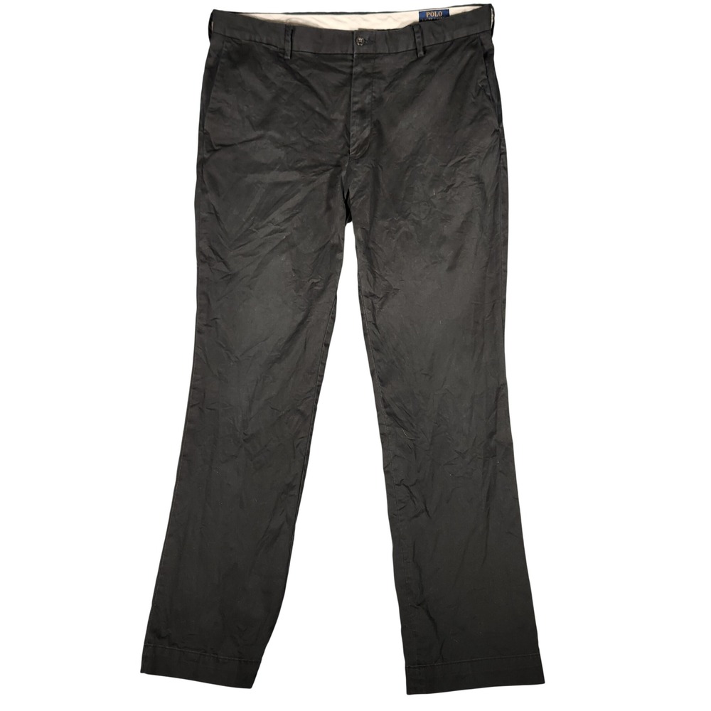 Polo Ralph Lauren Chino Pants Mens 36/34 Black Excellent Stretch Classic Fit